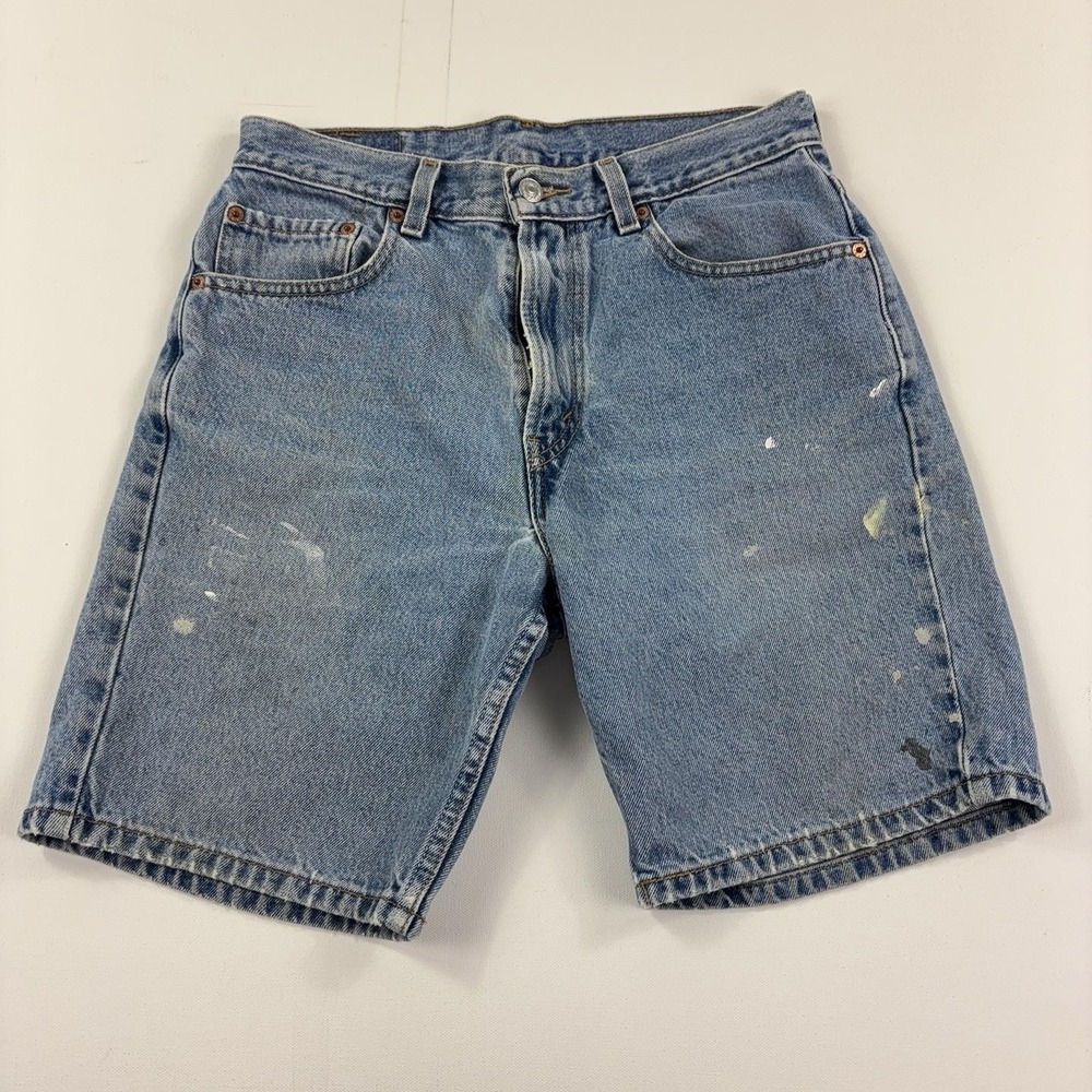 Vintage Levi's Shorts Mens 30 Blue Light Wash Denim 505 Regular Fit 9 Inseam